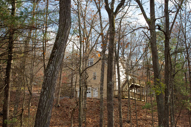 Rear view of the house