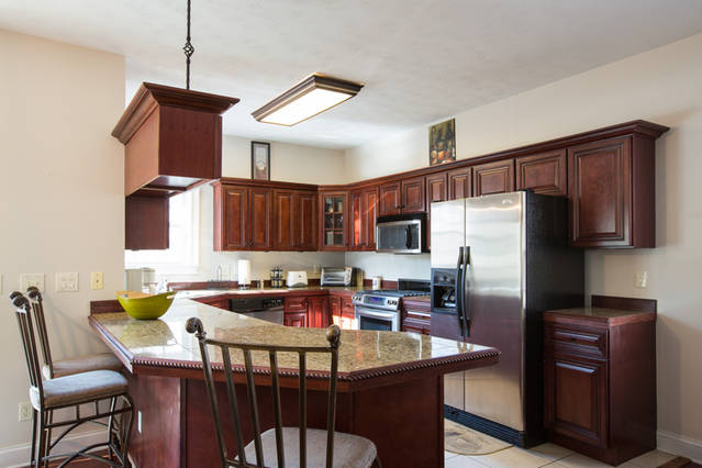 Beautiful kitchen stocked with essentials