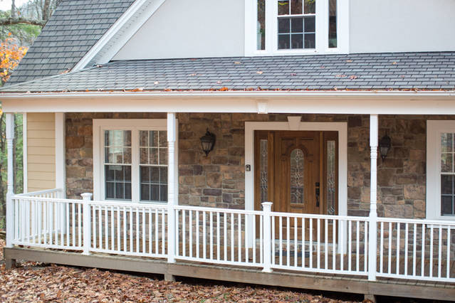 Spacious front porch